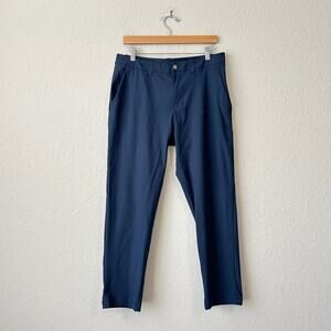 LULULEMON Commission Pants Chino Navy Blue Classic Fit Performance